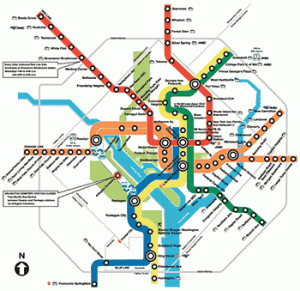 washington metro map, metro map of washington