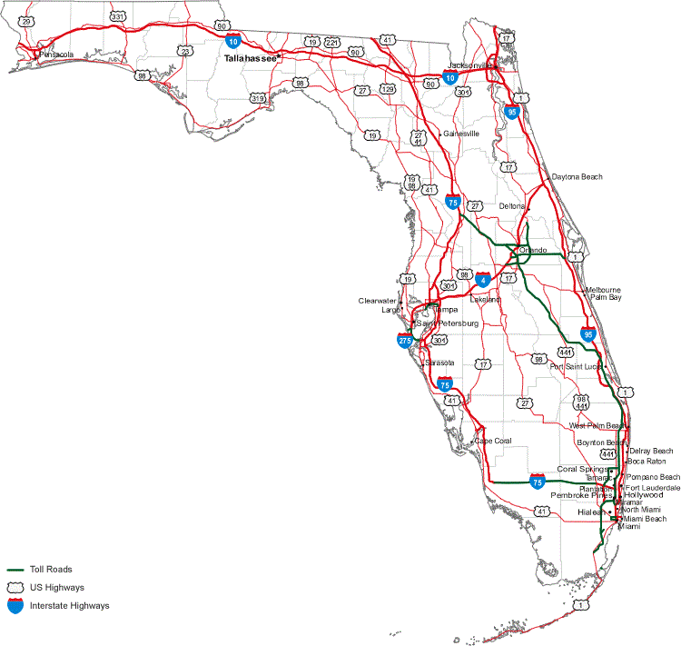 Map of Florida Cities