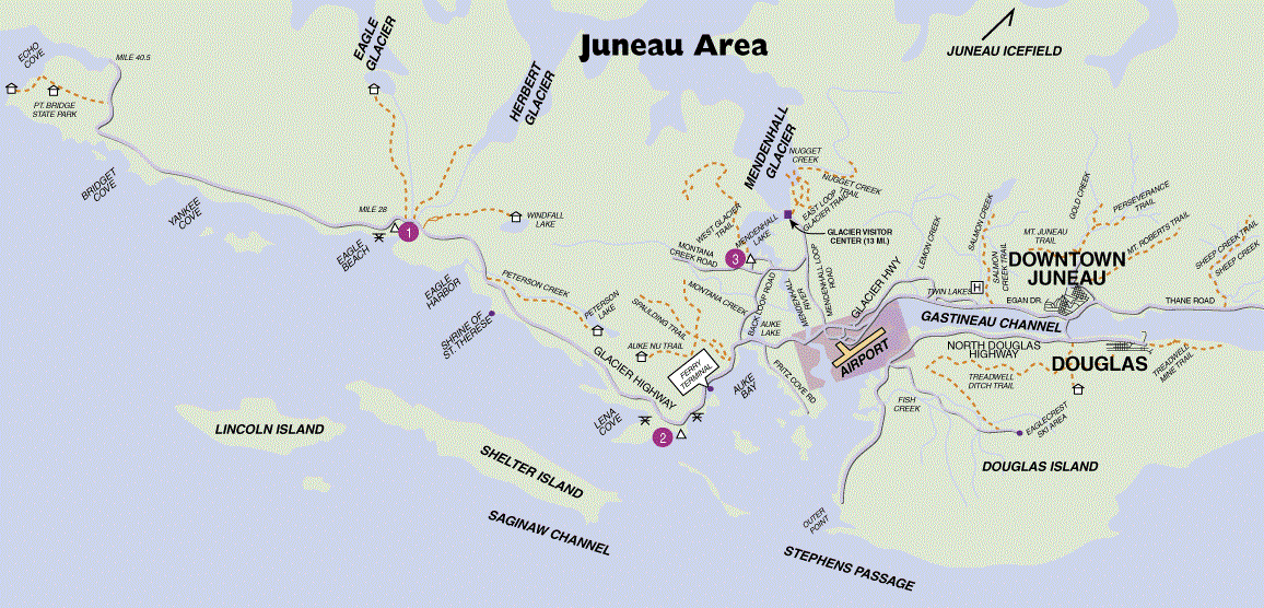 map of juneau alaska