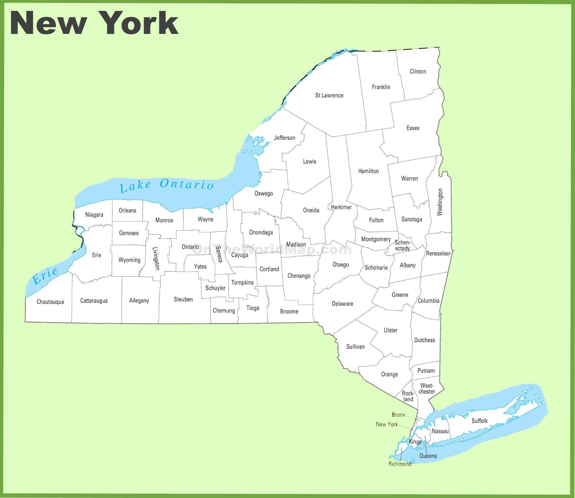 map of new york, map of new york city