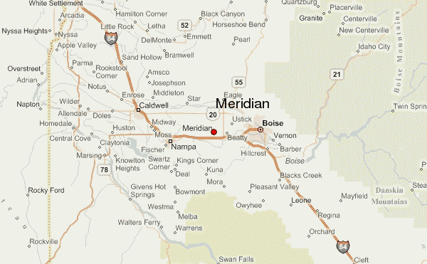 Map of Meridian