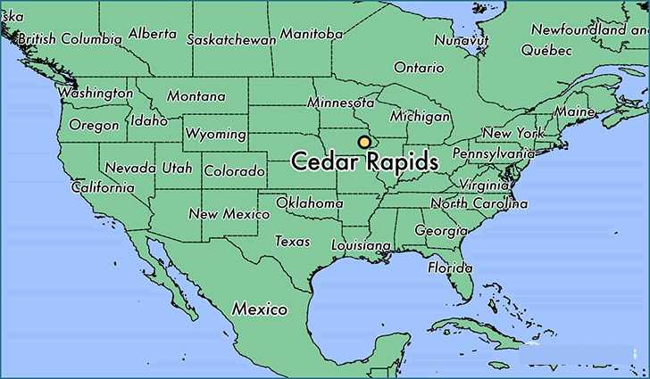 Map of Cedar Rapids