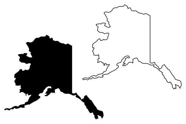 Blank Map Alaska