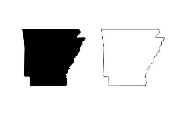 Printable Worksheet of Arkansas Blank Map