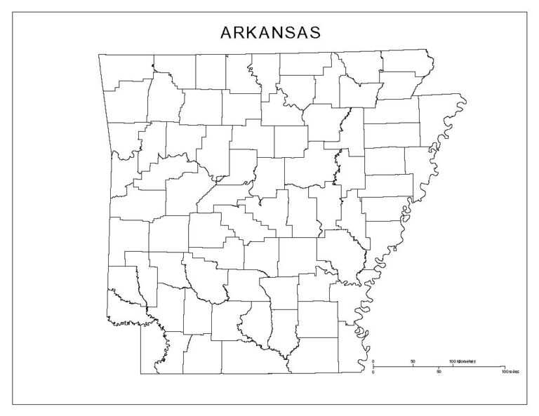 Arkansas Blank Map Blank Map Of Arkansas Countries Blank Map Of Arkansas Countries 768x593 