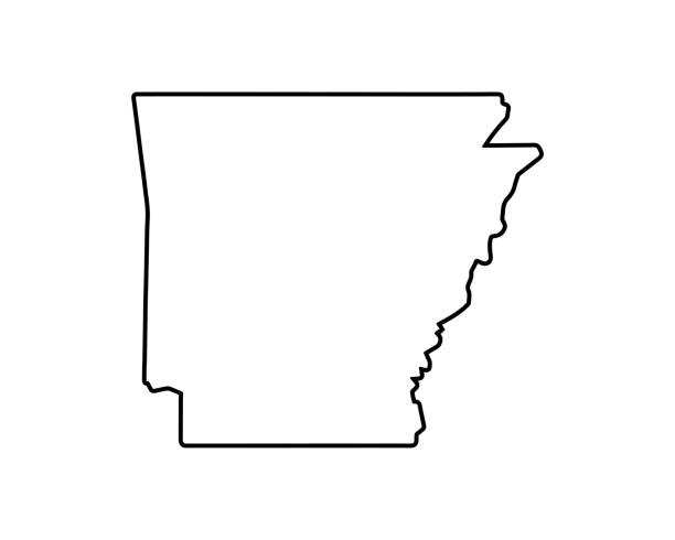 Printable Blank Map of Arkansas