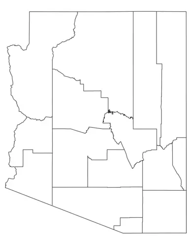 Blank Outline Map of Arizona